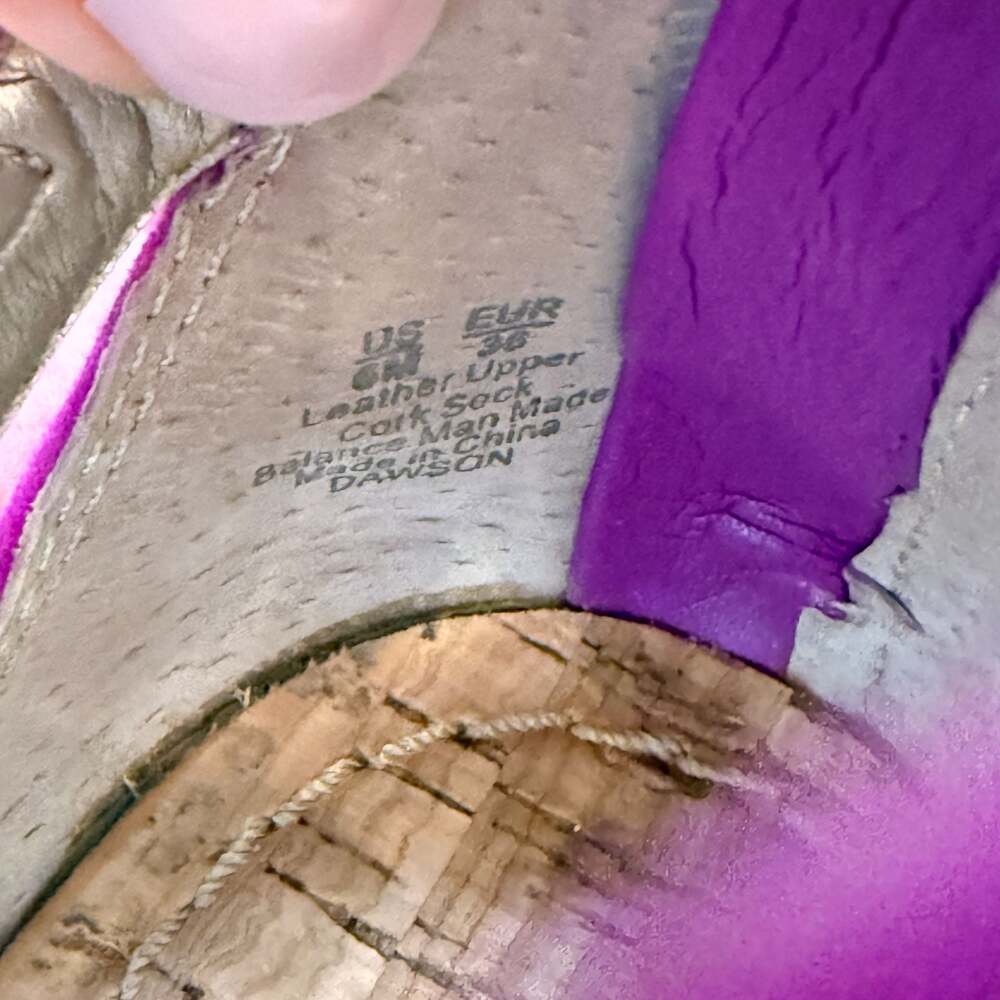 Sam Edelman Dawson Purple Suede Lace-Up Wedge Sandals Size 6M - Picture 7 of 7